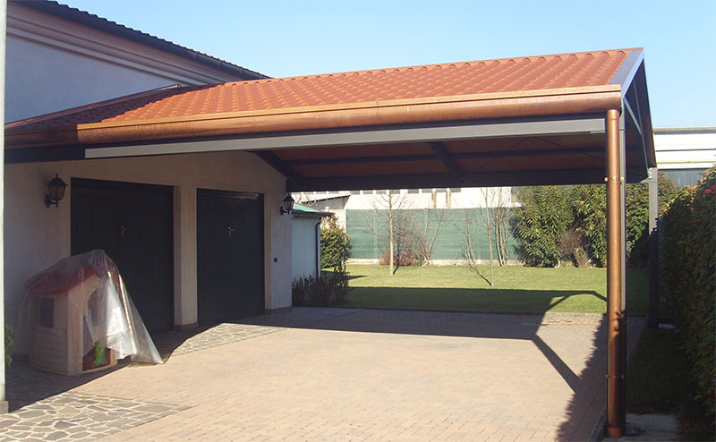 Tettoia o pergola in acciaio realizzata da Ceoldo — foto 1