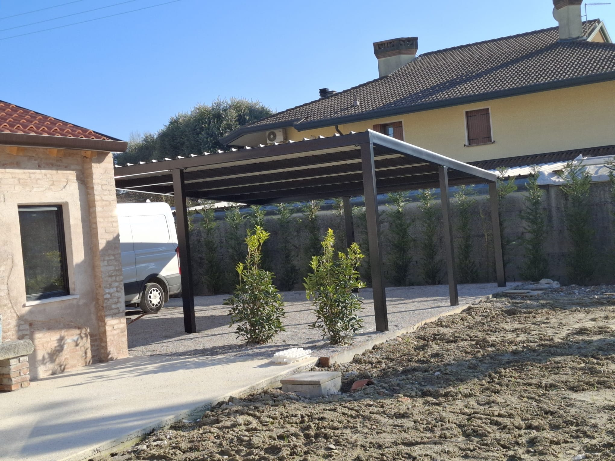 Tettoia o pergola in acciaio realizzata da Ceoldo — foto 26