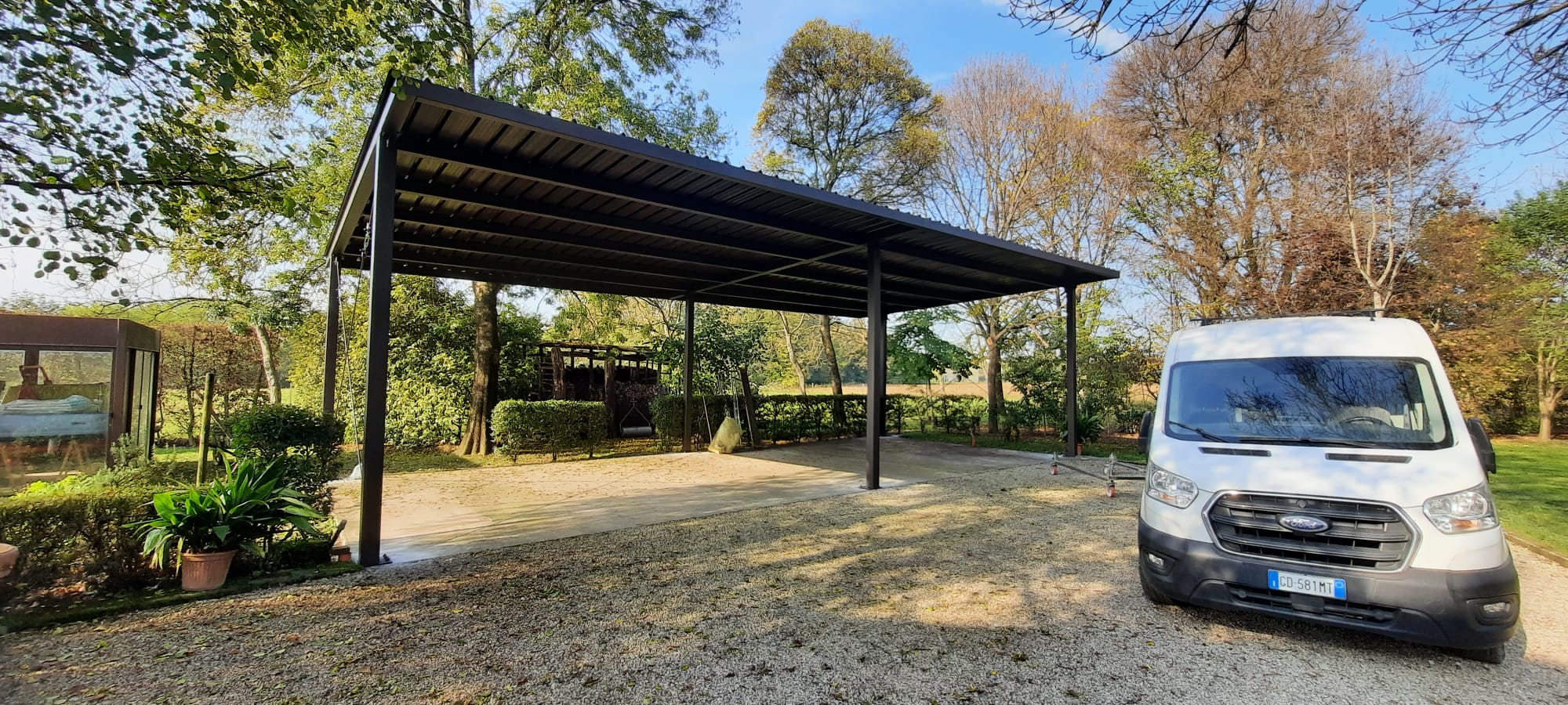 Tettoia o pergola in acciaio realizzata da Ceoldo — foto 27